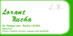 lorant mucha business card
